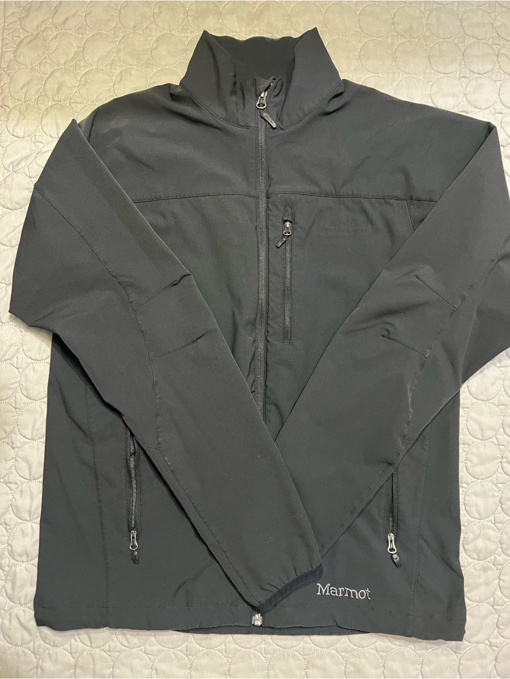 Marmot Black Full-Zip Hooded Softshell Jacket